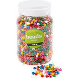 Creativ Company Holzperlen, D 5-8 mm, Lochgröße 1,5 mm, ca. 2170 Stück, verschiedene Farben, 175 gr, 400 ml 1 Eimer