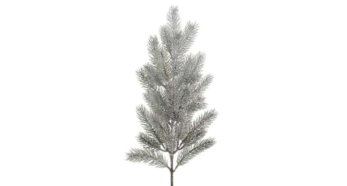 Spray on stem snowy green white l6 w12 h63cm