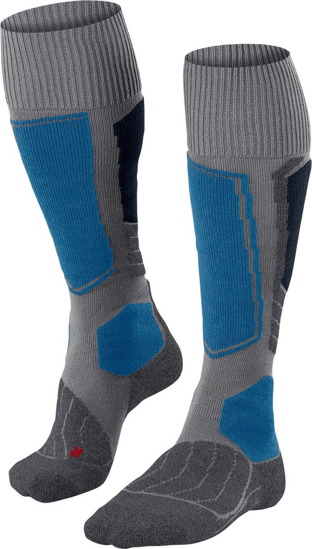 Falke sk1 warm dik wol functioneel materiaal skisokken heren grijs - maat 42-43