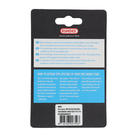 Scheibenbremsblockset ELVEDES Bio Shimano BR-M595 usw. Trp Dash (1 Paar)