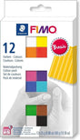 Fimo weiche, ofenhärtende Modelliermasse – Farbpaket – 12 Grundfarben