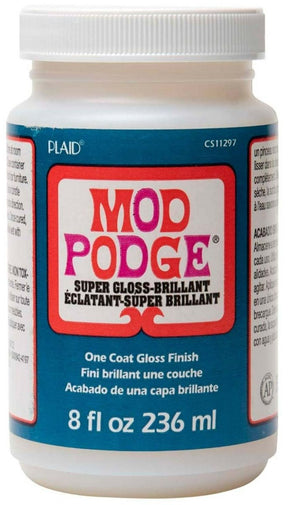 Mod Podge Super Gloss, Hochglanz, All-in-One-Decoupage-Kleber, Lack und Finish, 236 ml, für Mixed-Media-Kunstwerke, Diamantmalerei, Mosaik, Basteln und Heimdeko
