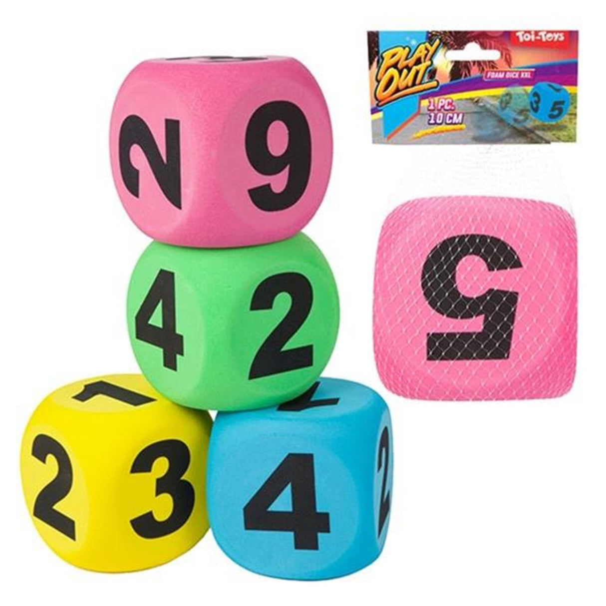 Toi-toys spielt Schaumstoffwürfel, 10 cm