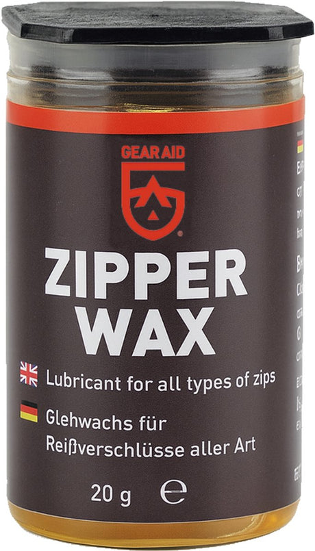 Gear aid zipper wax - rits smeermiddel - 20gr - voor alle soorten ritsen