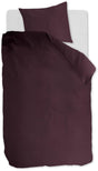 Ambiante cotton uni dekbedovertrek - effen - eenpersoons - 140x200 220 - donker rood