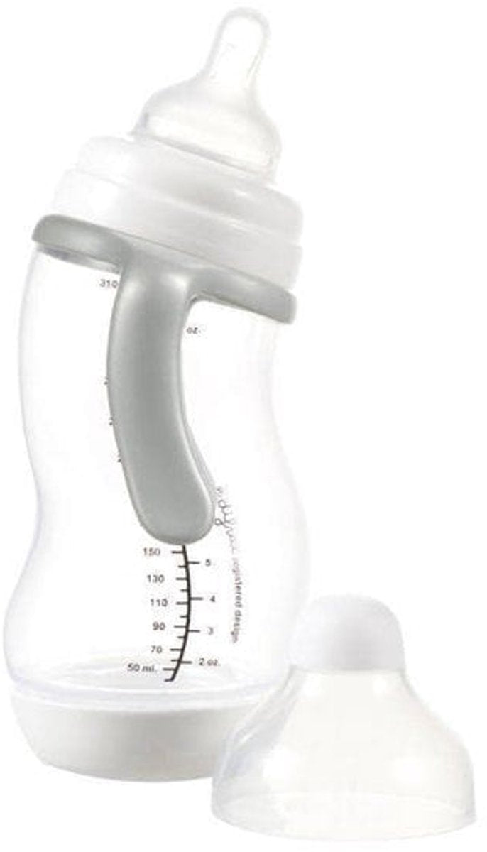 Difrax Babyflasche – 310 ml – weiß – 1 Stück – S-Flasche – Anti-Kolik
