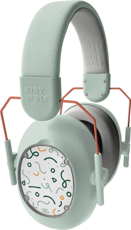Kidywolf Kidynoise Kinder-Gehörschutz grün – 25 dB Geräuschreduzierung, faltbar, verstellbar, 5+