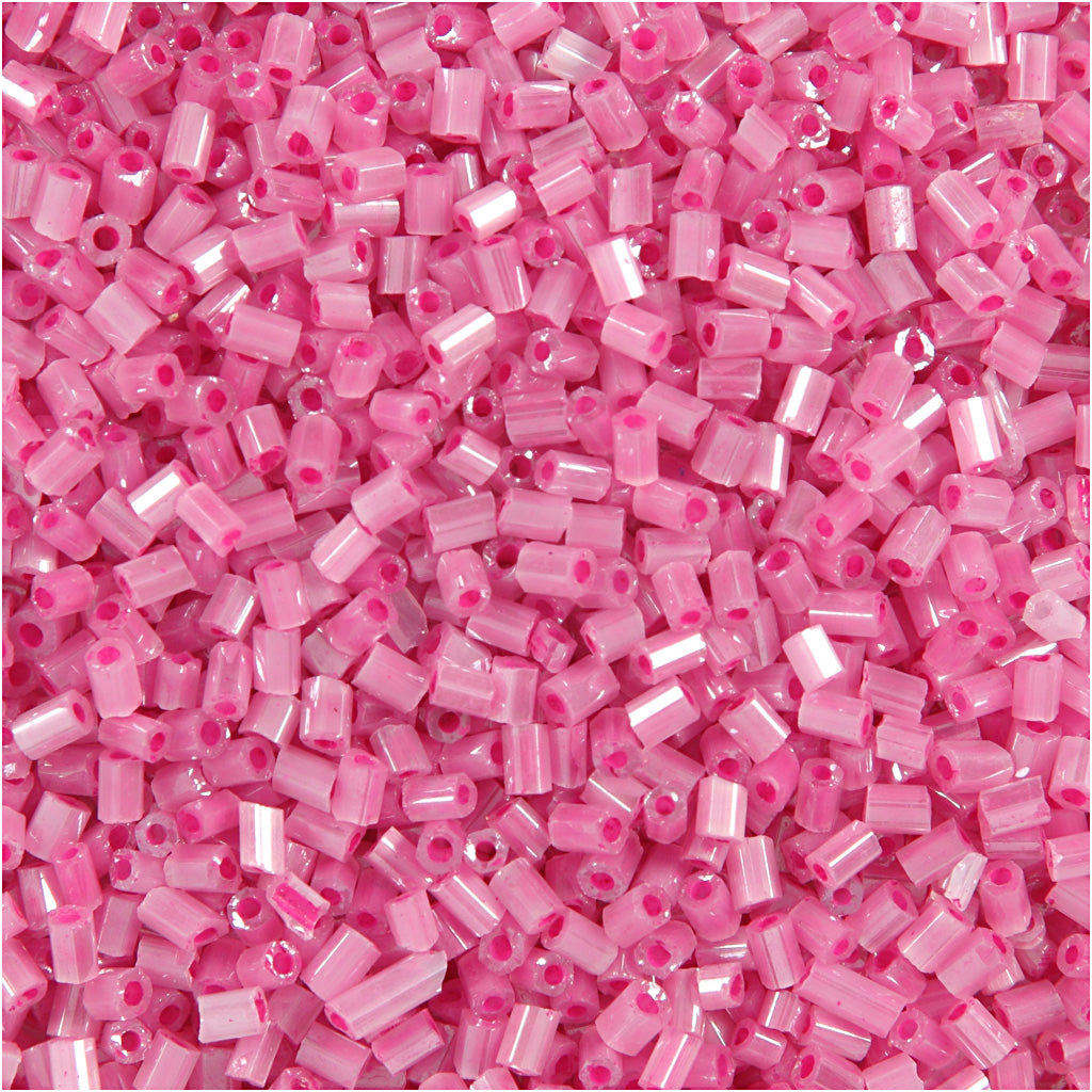 Creativ Company Rocailles 2-Schliff, D 1,7 mm, Größe 15 0, Lochgröße 0,5 mm, rosa, 500 g 1 Beutel