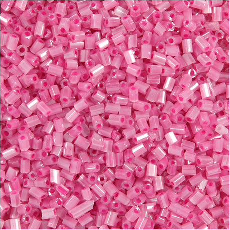 Creativ Company Rocailles 2-Schliff, D 1,7 mm, Größe 15 0, Lochgröße 0,5 mm, rosa, 500 g 1 Beutel