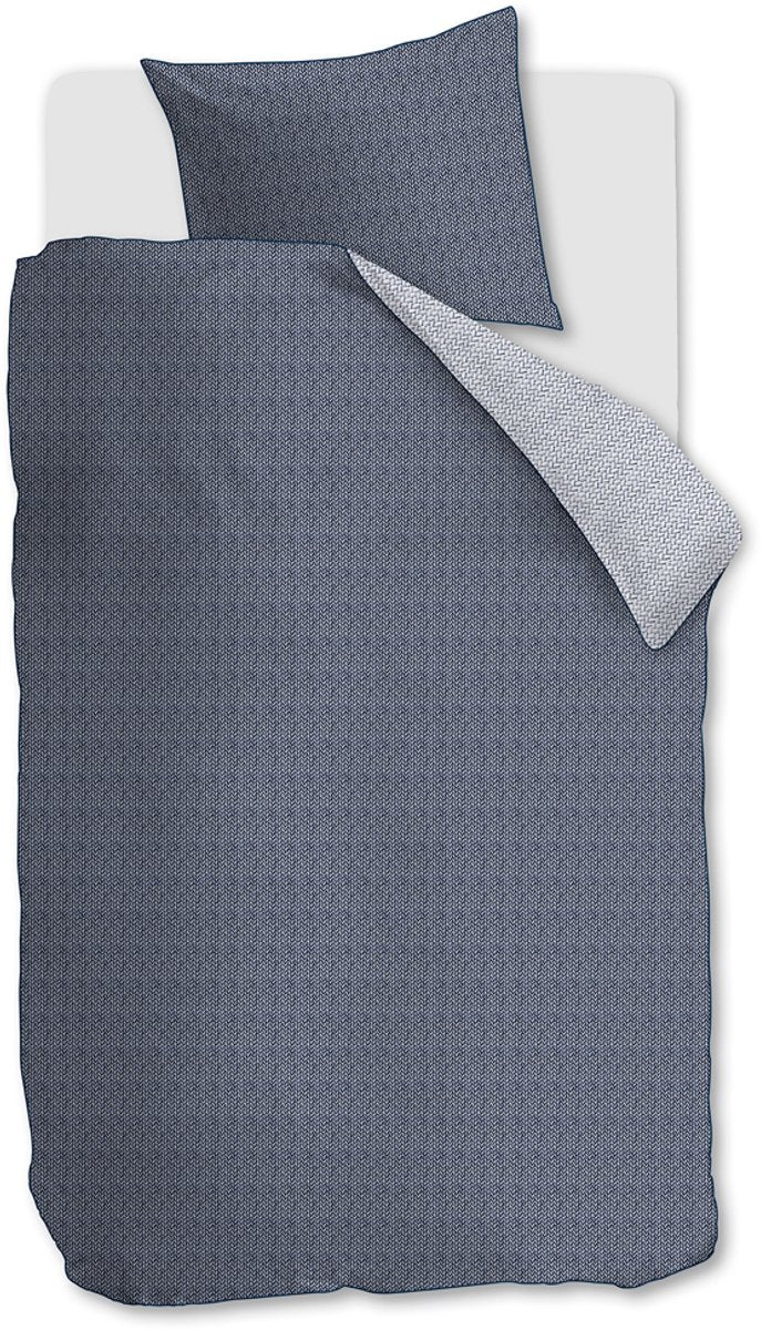 Riviera maison twisted dekbedovertrek - eenpersoons - 140x200 220 - blauw