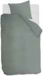 Ambiante cotton uni dekbedovertrek - effen - eenpersoons - 140x200 220 cm - groen