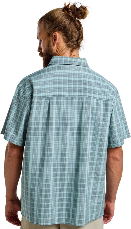 Jack Wolfskin Meseta Shirt Herren – Outdoor-Bluse – Herren – Check Dark Navy – Größe M