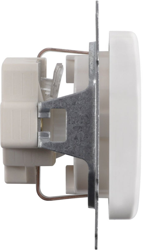 Busch-jaeger refl inbouw contactdoos polar wit 1-voudig randaarde