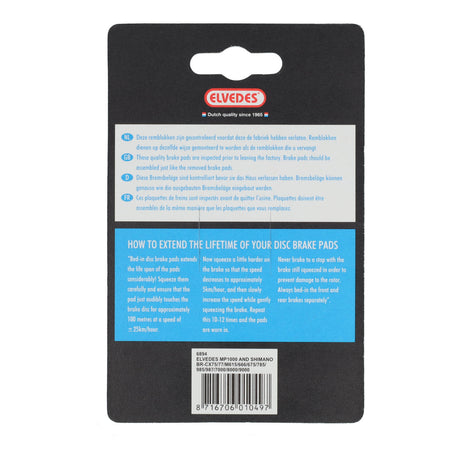 Scheibenbremsblock-Set ELVEDES Bio Shimano BR-M666, M785, M985, M988, R785, RS785 (1 Paar)