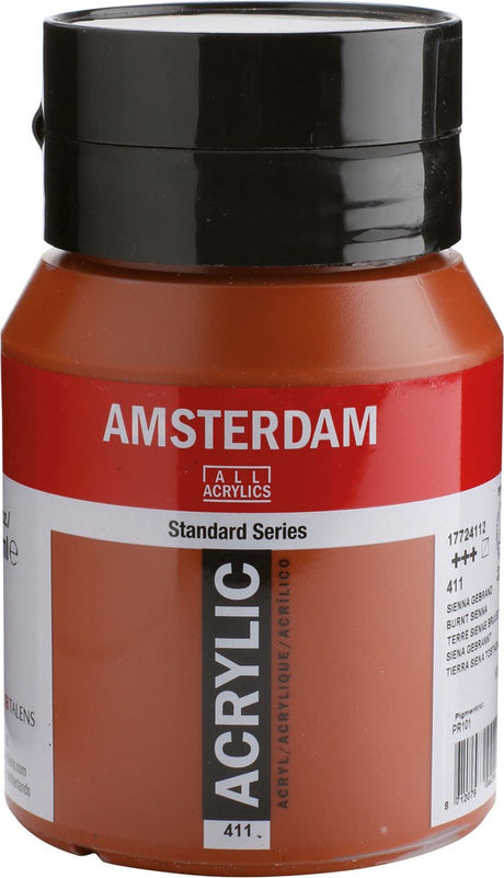 Amsterdam standard series acrylverf pot 500 ml sienna gebrand 411