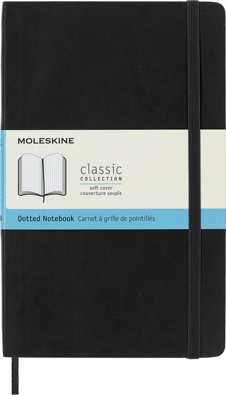 Klassisches Moleskine-Notizbuch – groß – Softcover – gepunktet – schwarz