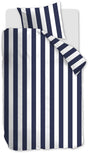 Vtwonen - vertical stripe dekbedovertrek - eenpersoons - 140x200 220cm - marineblauw