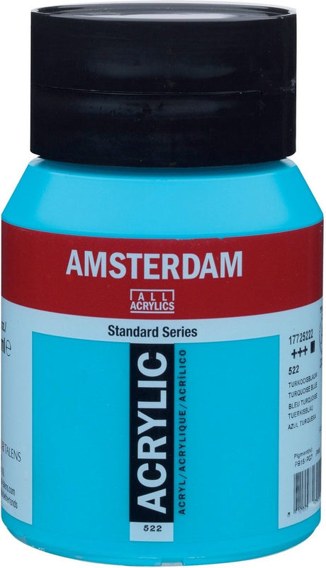 Acrylfarbentopf der Amsterdamer Standardserie 500 ml Türkisblau 522