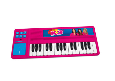 K3-Spielzeuginstrument – Klavier mit Schlagzeug-Pad – mit Fragmenten von 5 Liedern – inklusive Batterien