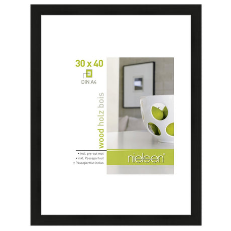 Nielsen Design Nielsen Fotorahmen 8988016 Apollon schwarz 30x40 21x29,7 cm