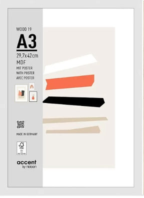 Nielsen design nielsen fotolijst 3224202 wood 19 wit 29,7x42 cm