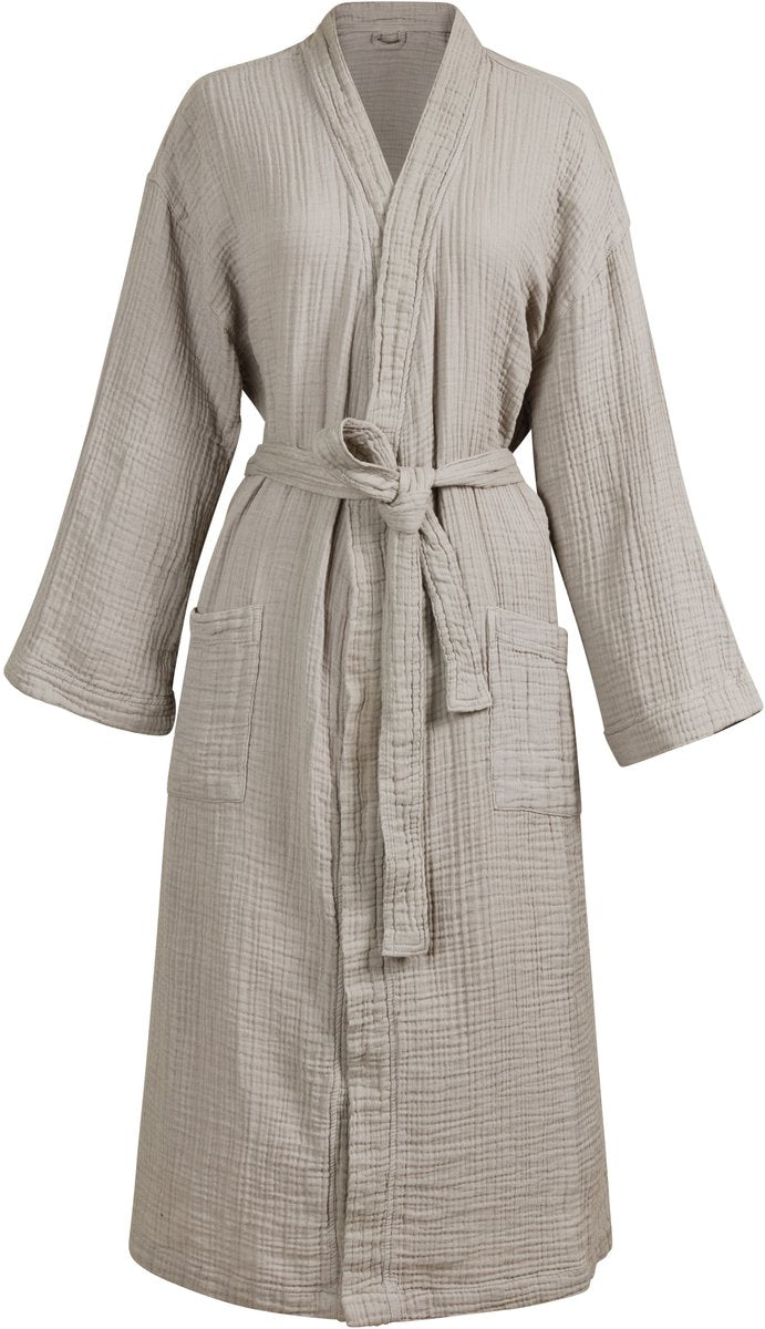 Vtwonen gentle embrace bathrobe badjas - zand - s m