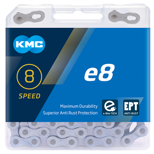 Kmc ketting e8 turbo ept 8v 122l waxed zilver