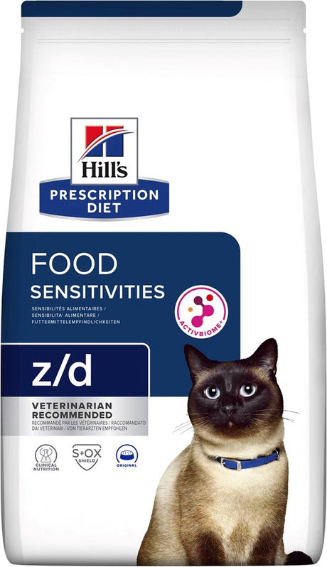Merkloos sans marque hill’s prescription diet z d – droogvoer voor katten – voedselallergie – hypoallergeen – 3 kg