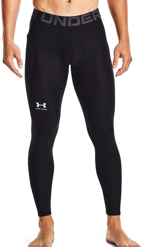 Under Armour UA HG Armour Leggings-BLK Herren-Sporthose – Schwarz – Weiß