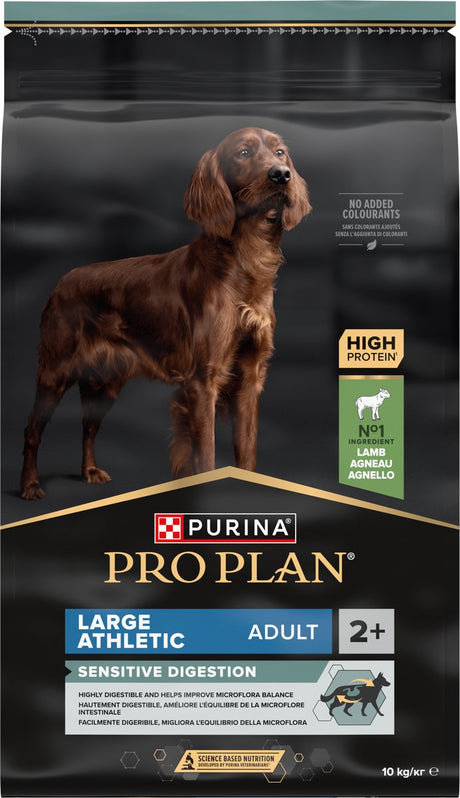 Pro plan purina® ® sensitive digestion large athletic adult - hondenvoer droogvoer - lam - 10 kg