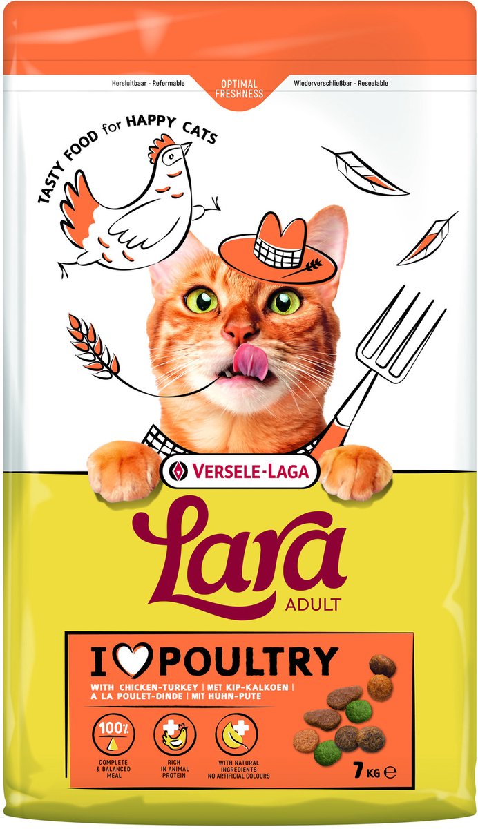 Lara Adult Huhn Truthahn – Katzenfutter – 7 kg