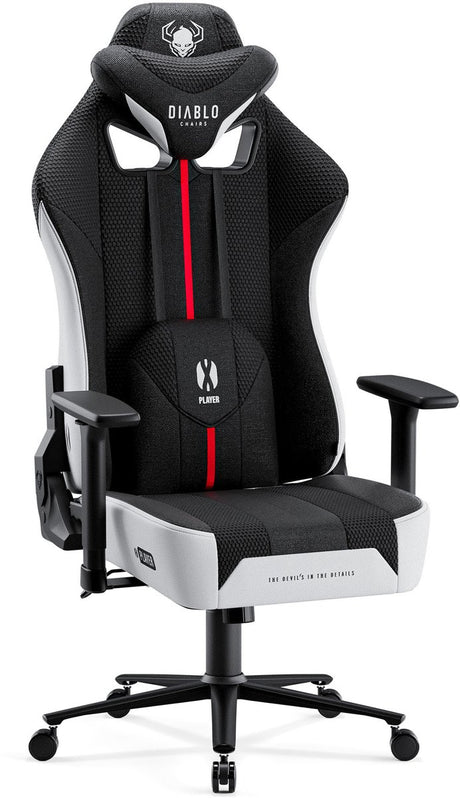 Diablo chairs - gaming stoel x-player 2.0 - bureaustoel verstelbaar - king size - wit zwart