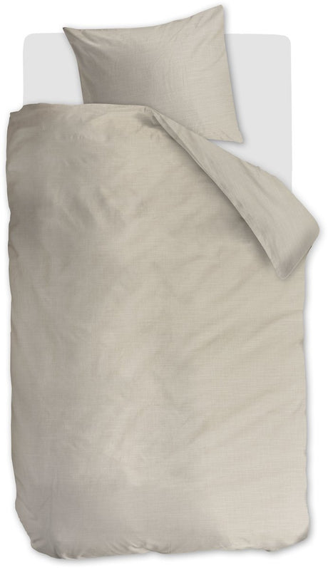Vtwonen cozy slub dekbedovertrek - eenpersoons - 140 x 220 cm - zand