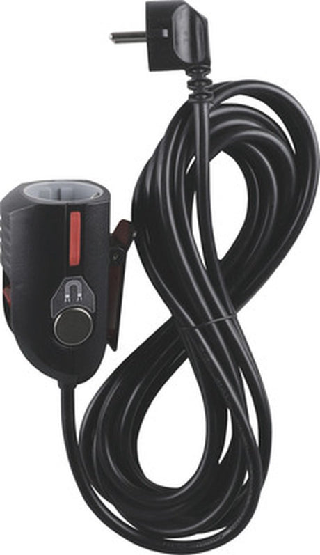 Q-Link-Verlängerungskabel – mit Clip, Schalter und Magnet – 3 x 1,5 mm² – 5 m – schwarz