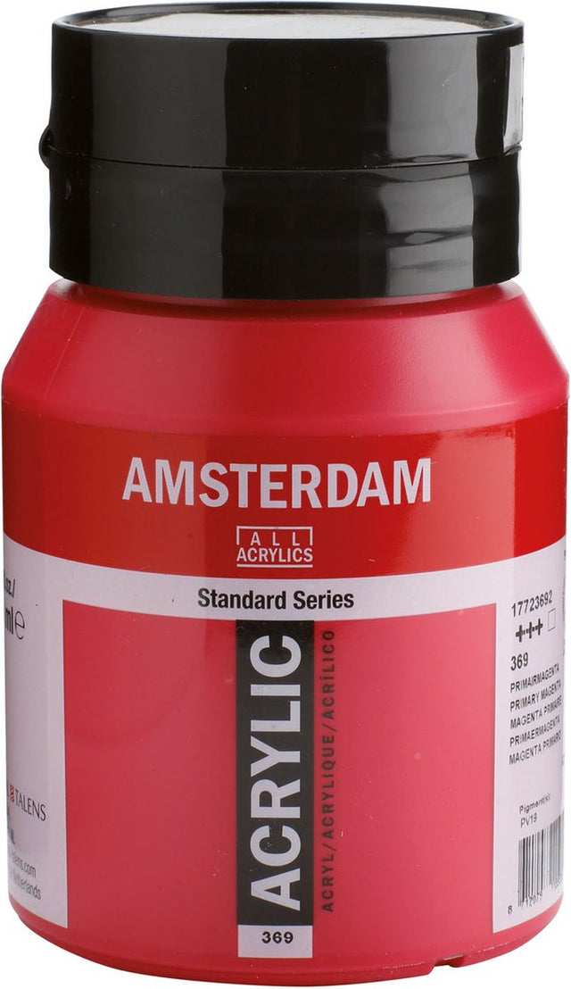 Acrylfarbtopf der Amsterdam Standard-Serie 500 ml Primärmagenta 369