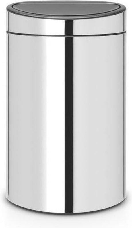 Brabantia Touch Bin Abfallbehälter – 40 Liter – glänzender Stahl