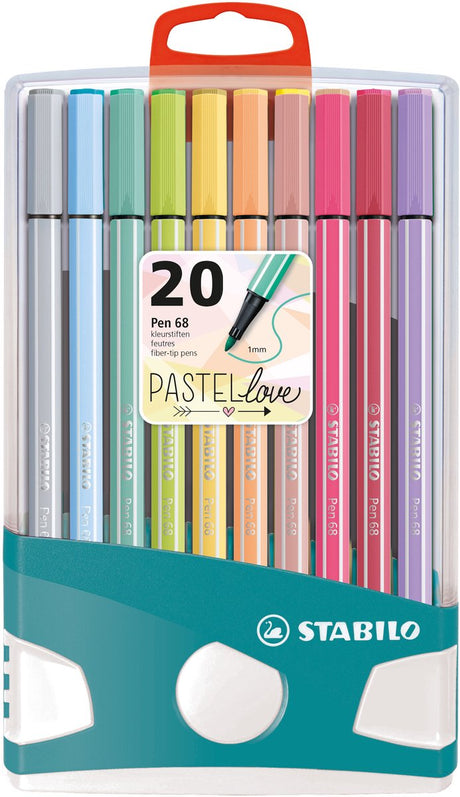Stabilo Pen 68 – Premium-Filzstift – Pastellparade – Set mit 20 verschiedenen Farben