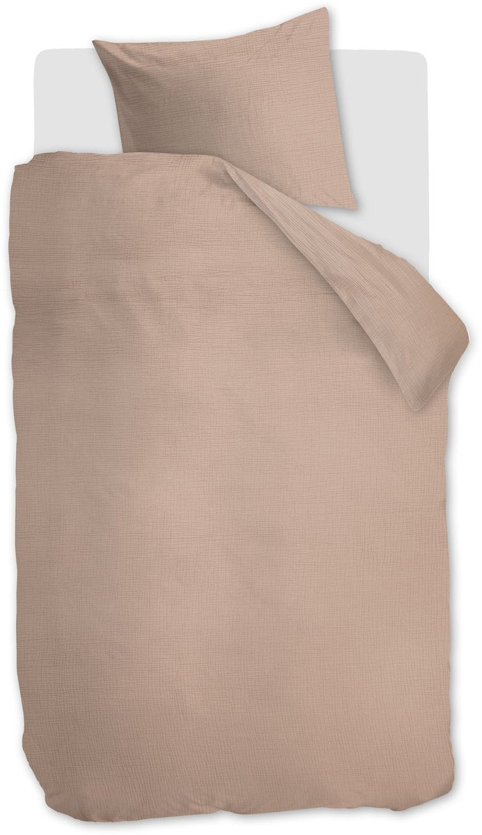 Vtwonen gentle embrace dekbedovertrek - eenpersoons - 140 x 220 cm - zachtroze