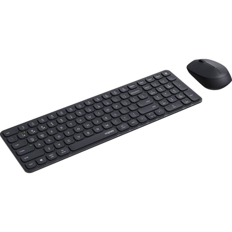 Rapoo 9310m Combo-Set qwerty(nl) Tastatur + Maus schwarz