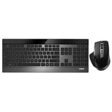Rapoo 9900m kabelloses, ultraschlankes Multimode-Schreibtischset in Schwarz