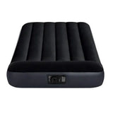 Intex 64146 Kissenauflage Classic Twin Luftmatratze + Pumpe 99x191x25 cm schwarz