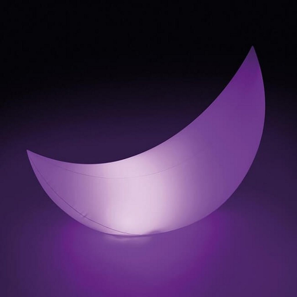 Intex 68693 Aufblasbarer Halbmond mit LED-Beleuchtung, 135 x 43 x 89 cm