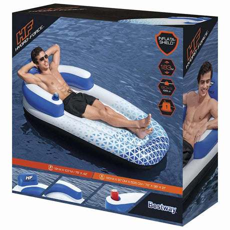 Bestway Hydro-Force Drive-Bett 183x97 cm blau