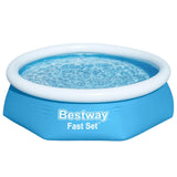 Bestway zwembad fast set opblaasbaar rond 244x61 cm 57265