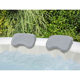 Bestway Whirlpool-Badewannenkissen 2 Stück Stahl und PVC grau