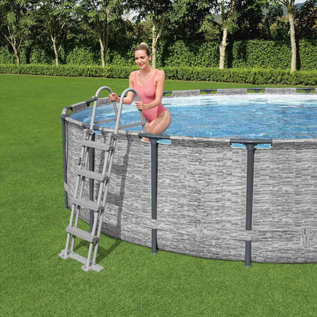 BESTWAY Schwimmbad Leiter Flowclear mit 4 Stufen 122 cm