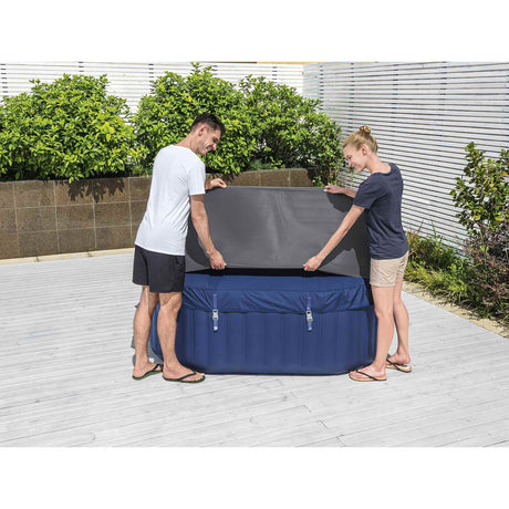Bestway Thermoabdeckung für quadratische Spas 1,80 m x 1,80 m x 71 cm, kompatibel mit integrierten Pumpen und externen Pumpen