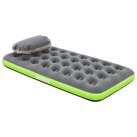 Bestway luchtmatras 1-persoons 188 x 99 x 22 cm grijs en groen