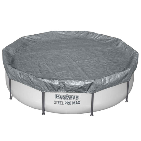 Bestway zwembadcover ø3,05 m rond polyester grijs