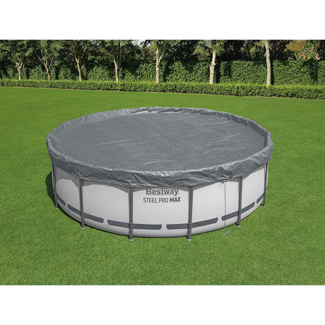 Bestway zwembadcover ø4,27 m rond polyester grijs